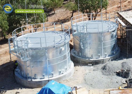 দ্রুত ইনস্টল সময় মাছ খামার জন্য Galvanized ইস্পাত ট্যাংক
