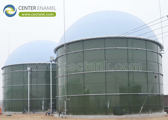 উচ্চ বায়ু tightness সঙ্গে গ্লাস-ইন-স্টিল বায়োগ্যাস ট্যাংক 20m3 থেকে 60,000m3 পর্যন্ত ক্ষমতা সঙ্গেঃ বায়োগ্যাস সঞ্চয় জন্য নির্ভরযোগ্য এবং দক্ষ সমাধান