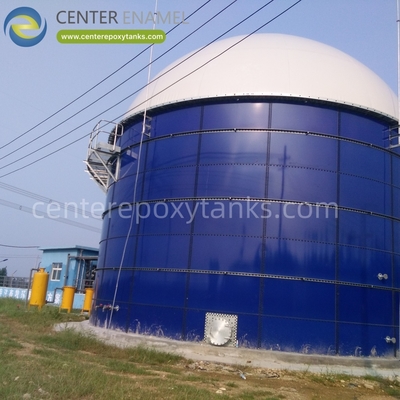 কৃষি স্লারির জন্য ডাবল মেমব্রেন ছাদ: ট্যাঙ্কটি সিল করে এবং গ্যাস সংরক্ষণ করে।