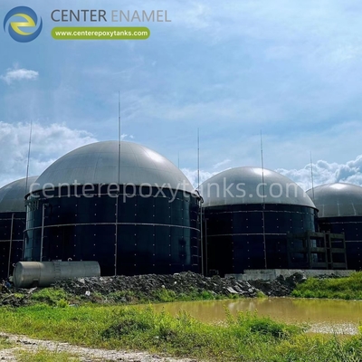 গ্যাস হোল্ডার বায়োগ্যাস স্টোরেজ জন্য ডাবল ঝিল্লি ছাদঃ গ্যাস স্টোরেজ ক্ষমতা সর্বাধিক।