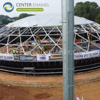 Aluminum Geodesic Dome Roof for Dry Bulk Solids Tanks: Protects Contents from Moisture and the Elements