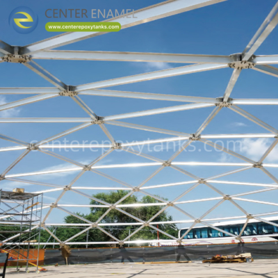 শুকনো বাল্ক স্টোরেজ ট্যাংকের জন্য অ্যালুমিনিয়াম ডোম ছাদঃ হালকা ও আবহাওয়া প্রতিরোধী সিল সরবরাহ করে