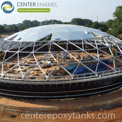 Aluminum Dome for a Raw Water Tank: Protects the Untreated Water Supply from Wind, Debris, and Excessive Sunlight
