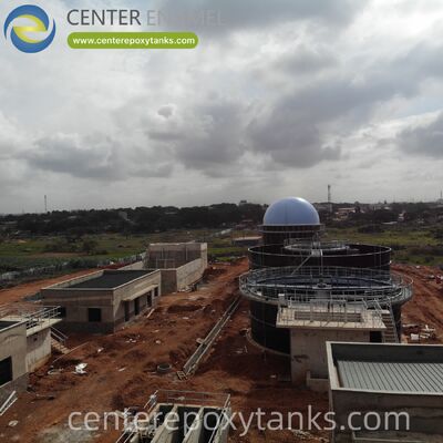 বায়োমাস ডাইজেস্টেশন প্রকল্প থেকে বায়োগ্যাস জন্য ডাবল ঝিল্লি বায়োগ্যাস ধারকঃ অবিচ্ছিন্ন বা ব্যাচ ডাইজেস্টার আউটপুট পরিচালনা করার জন্য প্রয়োজনীয় ভলিউম স্থিতিশীলতা প্রদান করে