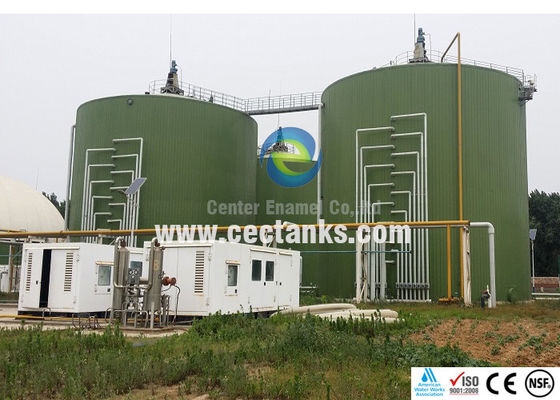 Glass lined bolted chemical holding tanks , anaerobic waste water treatment 