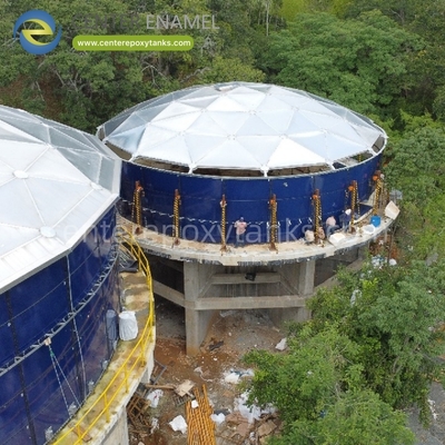 পৌর স্ল্যাড স্টোরেজের জন্য অ্যালুমিনিয়াম জিওডেসিক ডোম ছাদঃ একটি সিলযুক্ত, জারা-প্রতিরোধী কভার সরবরাহ করে